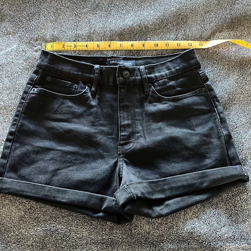 NWOT Calvin Klein Black Denim Shorts 27